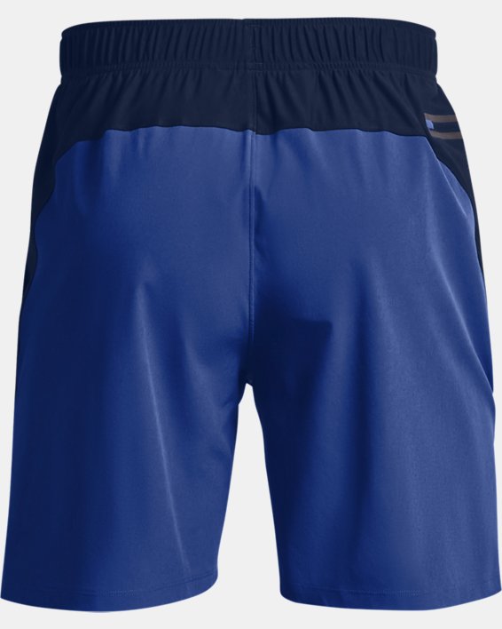 Men's UA Knit Woven Hybrid Shorts in Blue image number 6
